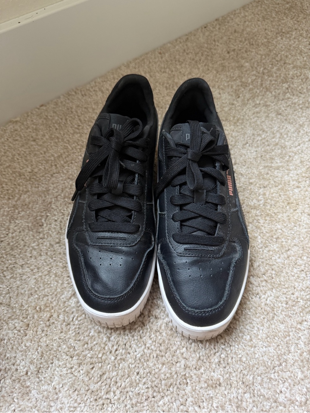 Puma Black Knit Running Shoe with Subtle Gray Details